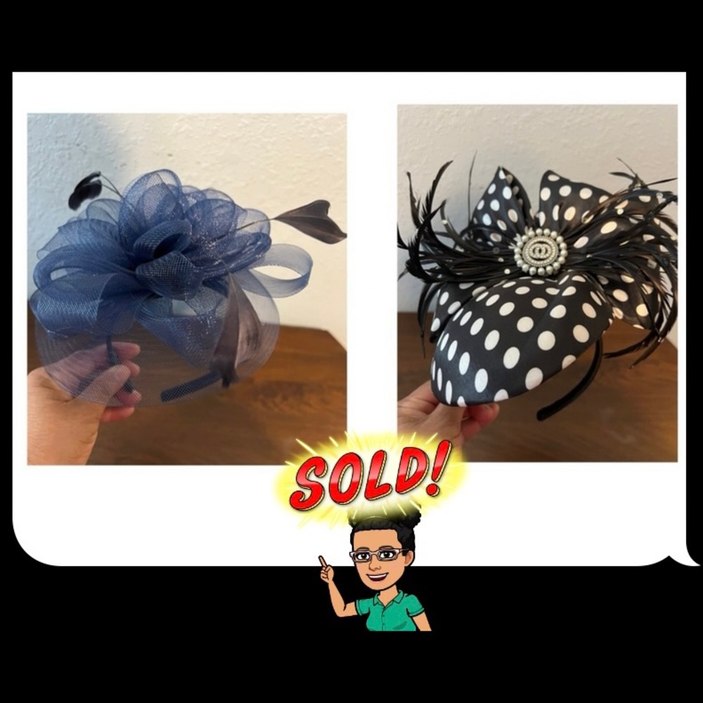 Two hats (fascinators)